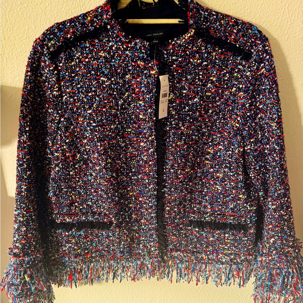 ANN TAYLOR Fiesta Tweed Jacket - NWT L